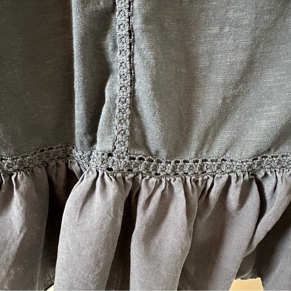 Sundance navy blue embroidered peasant style top size medium - Picture 12 of 13